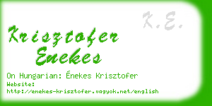 krisztofer enekes business card